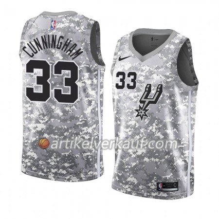 NBA San Antonio Spurs Trikot Dante Cunningham 33 2018-19 Nike Grau Swingman - Herren